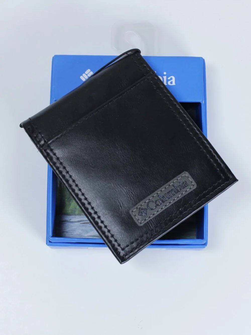 Original Columbia Wallet – Genuine Black Leather – New in Box – Bifold Style